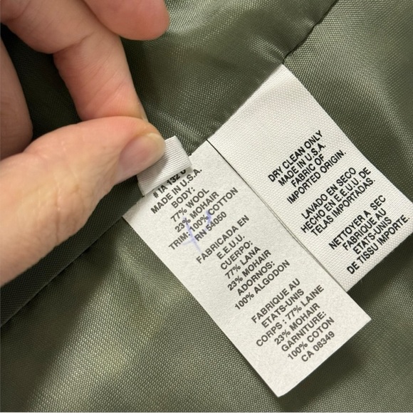 VTG Christian Dior Blazer Houndstooth Wool Mohair Blend Velvet Sz 16 Old Money - Picture 8 of 12